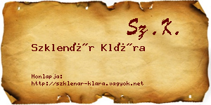 Szklenár Klára névjegykártya